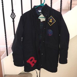 EUC Retro Vintage Warm winter jacket trendy patches functional